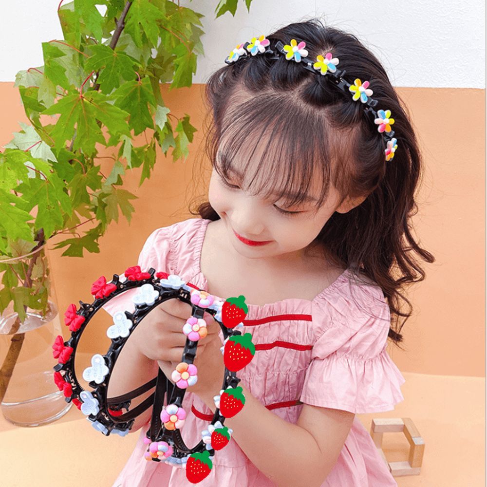 1Pc New Fashion Weave Hair Hoop Hollow Out Multilayer Girls' Hair Bands Cartoon Accessories Broken Hair Clips Children Acce