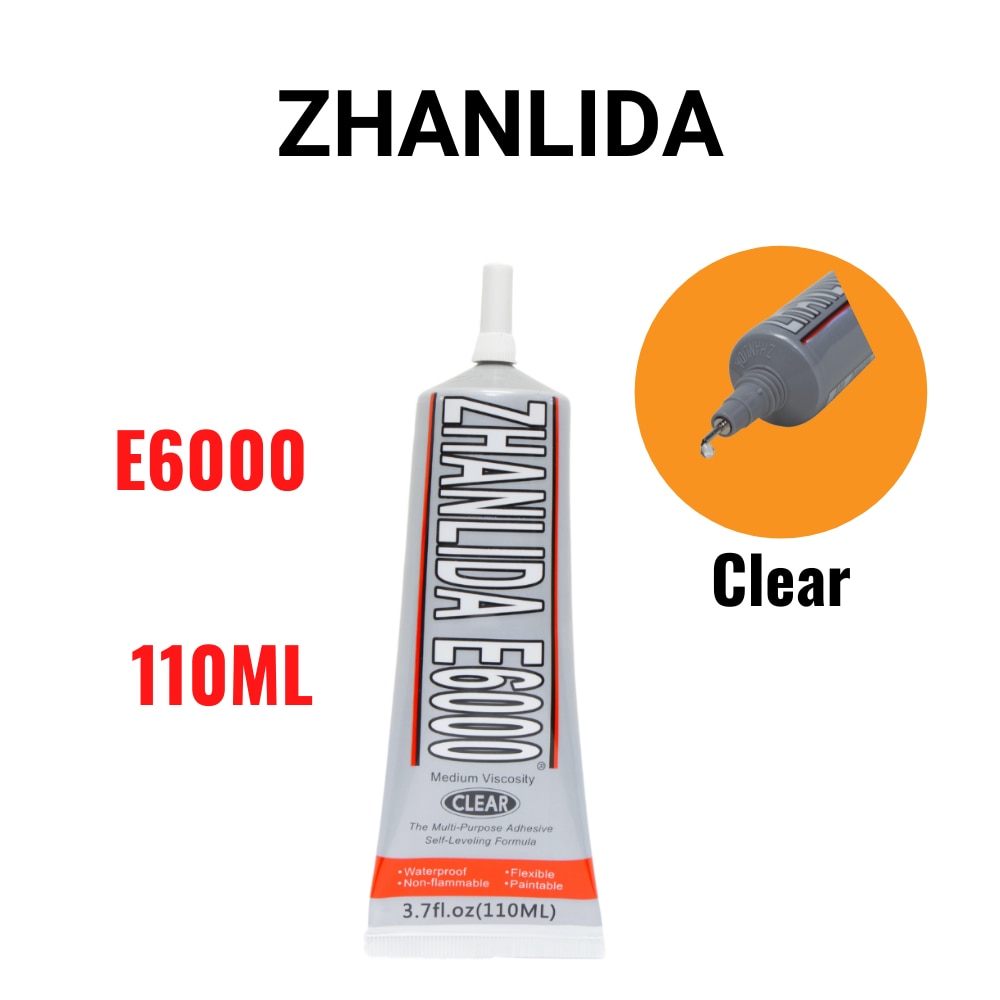 Zhanlida E6000 110ML Clear Contact DIY Wood Metal Adhesive Multipurpose Handicrafts Ornaments Glue With Precision Applicator Tip