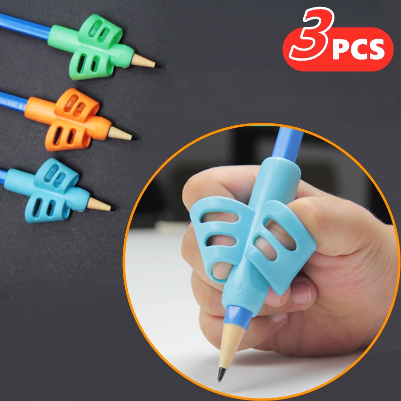 3Pcs Writing Correction Device 2 Finger 3 Fingers Silicone Pencil Holder Child Learning Writing Corrector Student Stationery