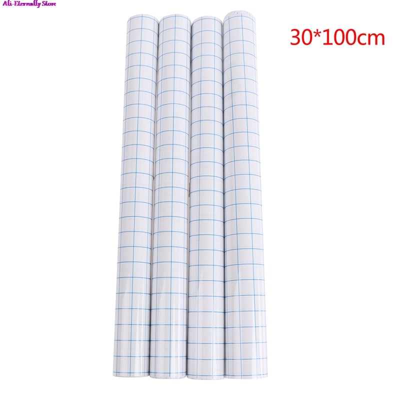 1 Roll Transparent Tack Vinyl Transfer Application Paper Tape Roll for Signage Crafts 30x100cm