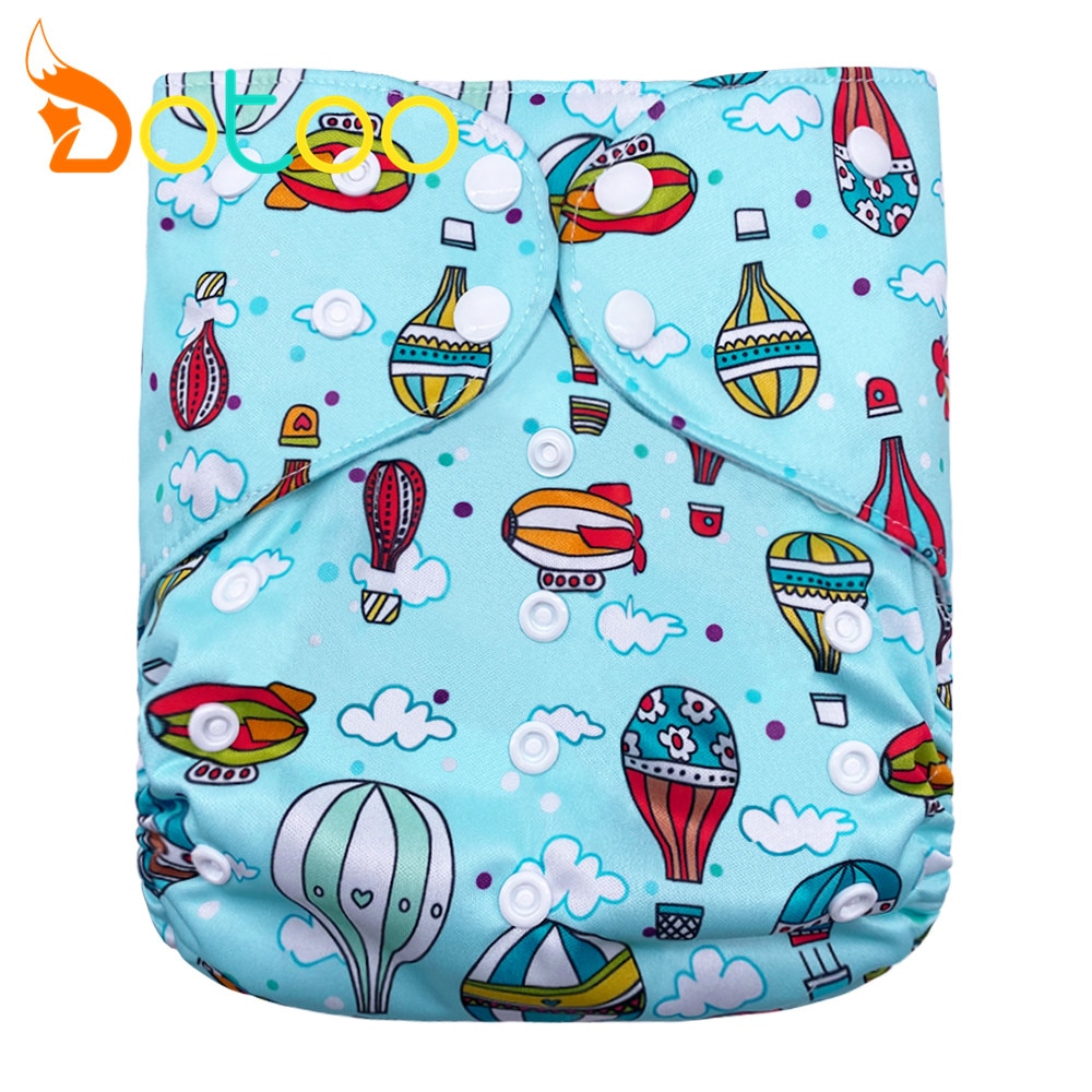 Dotoo Hot Air Balloon XL diaper Washable Adjustable 8-25KG Double Gusset Cloth Nappy For Baby Diaper