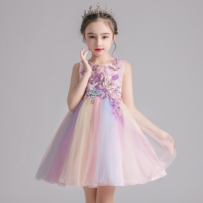 Children's Dress Vest Skirt Girl Three-dimensional Flower A-line Skirt