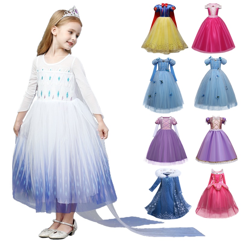 Girls Princess Costume Kids Halloween Carnival Cosplay Dress Up Children 4 5 6 7 8 9 10 Year Christmas Party Disguise Clothing