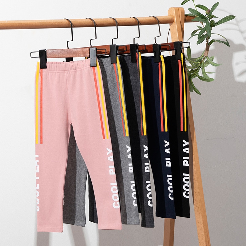Spring Autumn Children Clothes Cotton Boy Casual Trousers Girls Striped Leggings Baby Girl Leggings Kids Leggings