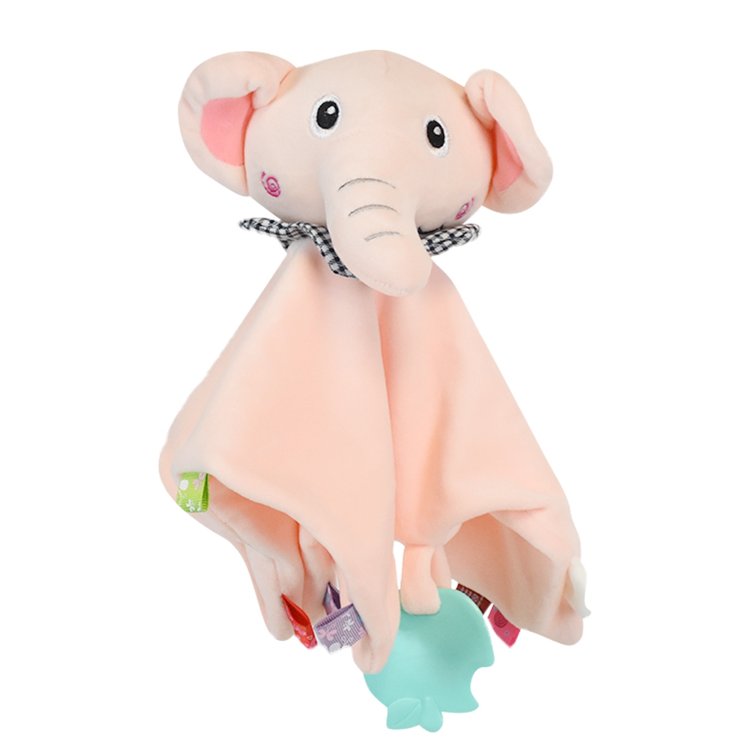 Baby Comfort Towel Soft Appease Towel Cotton Cute Cartoon Animal Children Plush Comfort Towel （Rattle Paper）（Ring The Bell）