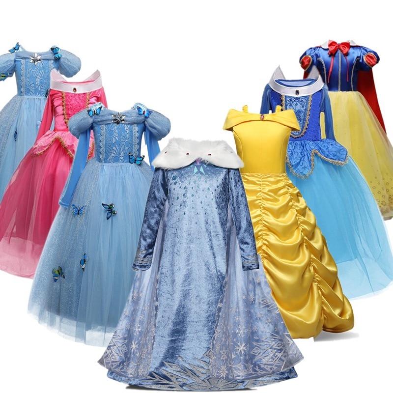 Girls Princess Dress Halloween Cosplay Costume Birthday Party Clothes For Children Kids Fancy Dress Carnival Procession Dress up