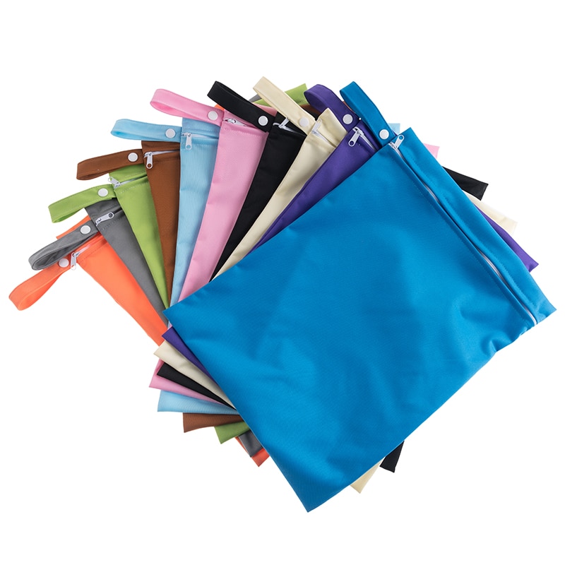 Baby diaper Package Reusable Nursing Bag Waterproof Fashion Prints Cloth Packet 30*40cm Plain Colour Nappy Bag