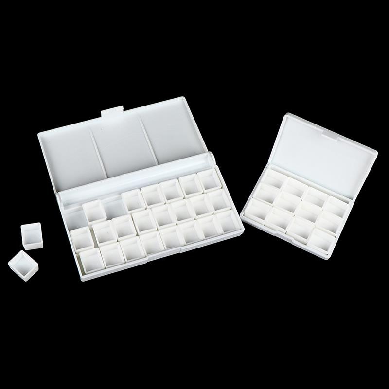1Pcs 12/24Grid Watercolor Palette Empty Palette Painting Paint Tray Box For Watercolor Oil Acrylic Paints