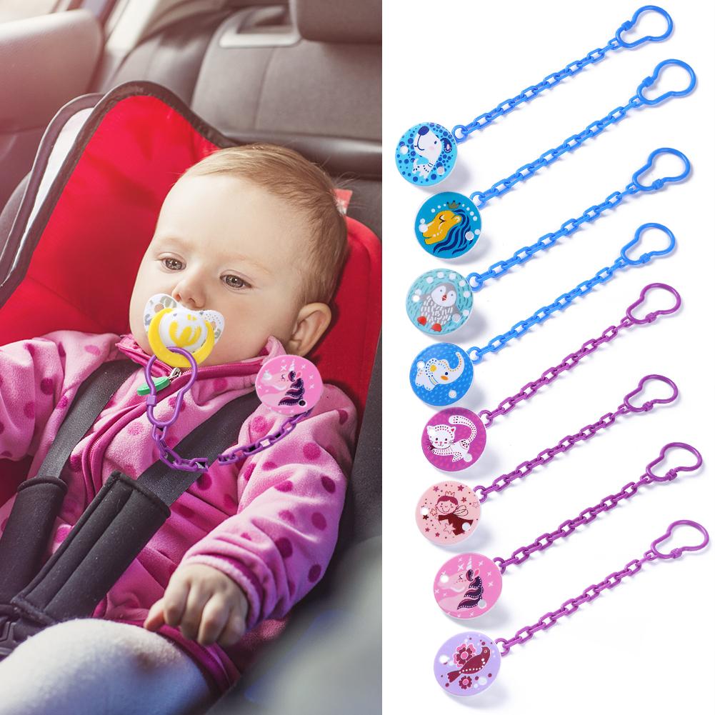 Toddlers Kids Pacifier Clips Soother Holder Cartoon Baby Pacifier Chain Clip Newborn Baby Boys Girl Dummy Nipples Teething Pa