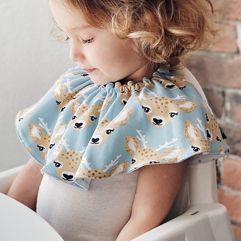 Baby Saliva Towel High Quality Cotton 360 Adjustable Baby Bibs Burp Cloth Printing Feeding Apron Tableware Accessories