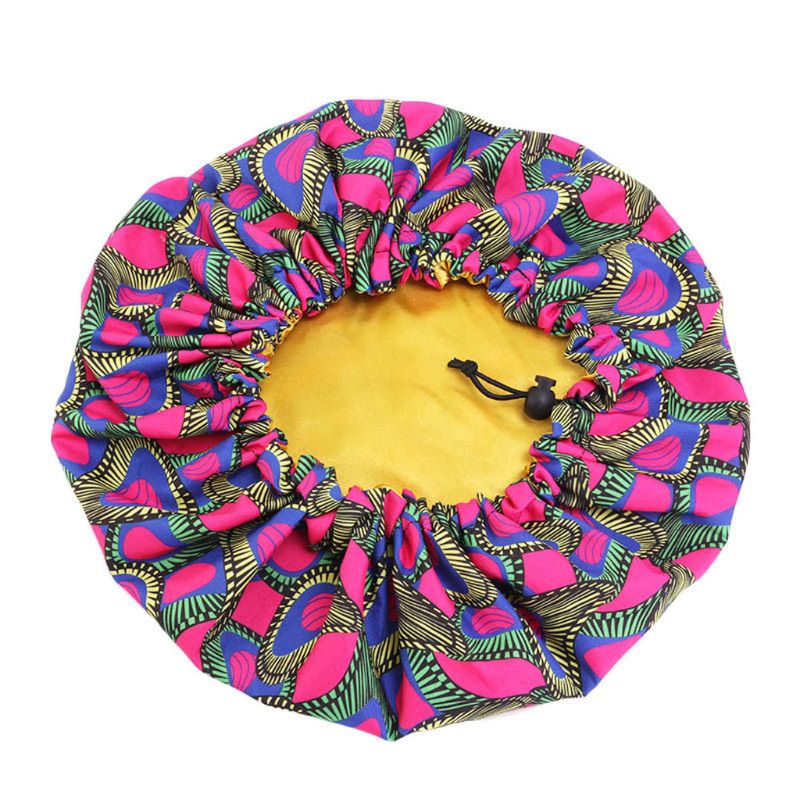 Kids Adjustable African Print Ankara Satin Bonnet Sleep Turban hat Night Sleep Beanie Chemo