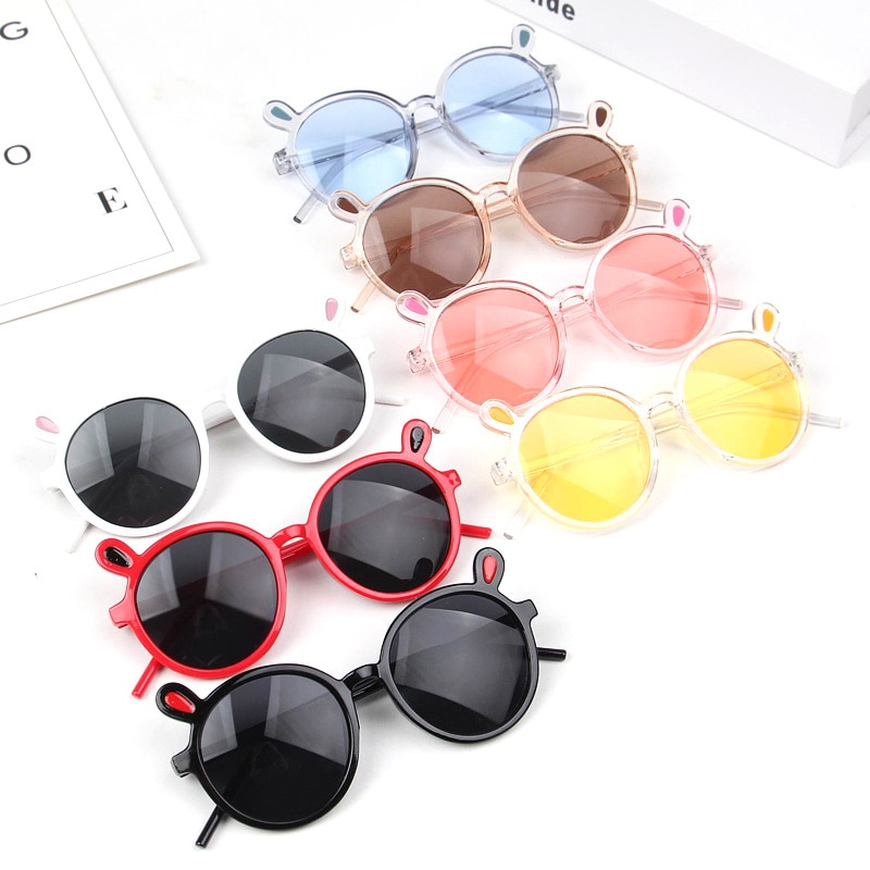 Children's Sunglasses Korean Cute Baby Bunny Ears Sunglasses Boys Girls 3-8 Years Old Kids Sunglasses