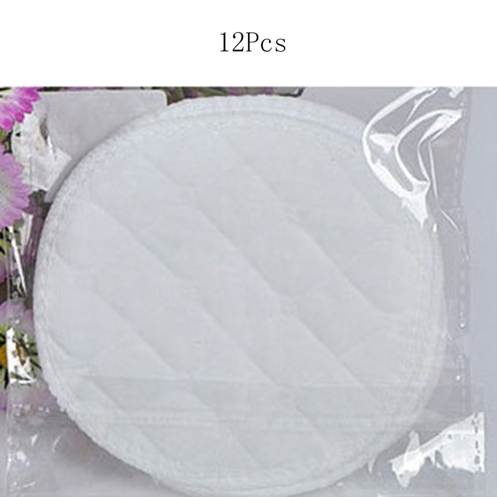 12pcs Reusable Nursing Breast Pads Organic Plain Washable Soft 3 layers cotton Absorbent Feeding Baby Breastfeeding Accessory