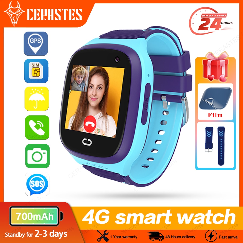 Smart Uhr Kinder GPS 4G LT31 Tracking IP67 Wasserdichte Smartwatch Sicherheit Zaun SOS SIM Anruf