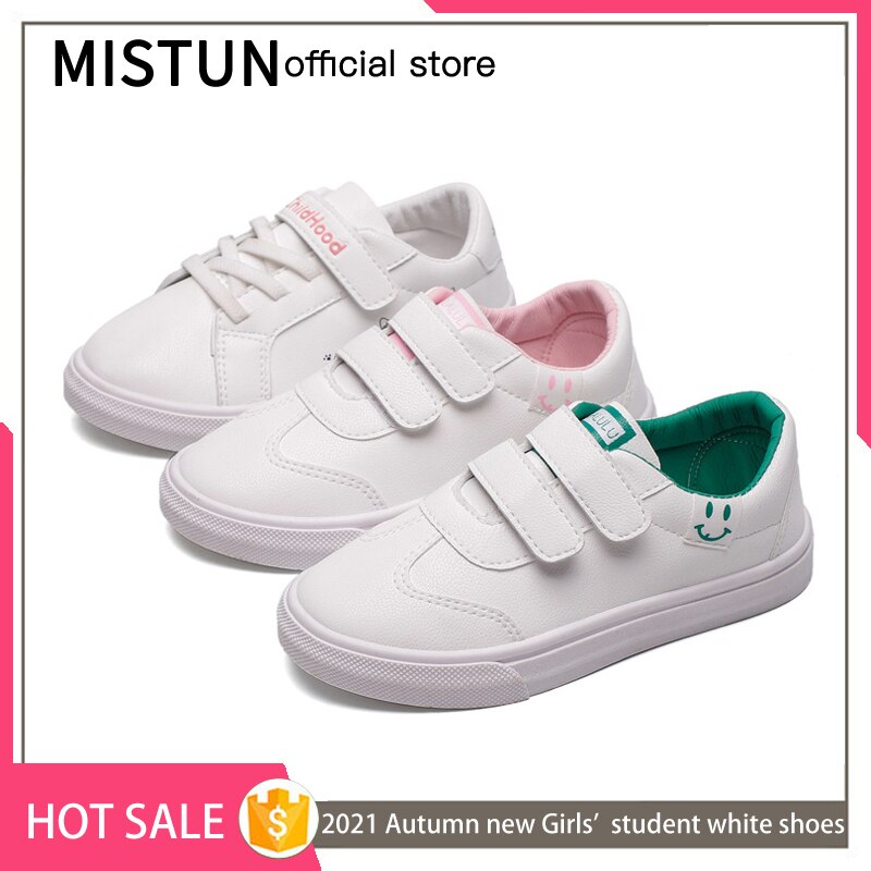 Girls' white shoes 2021 autumn new middle School student sports shoes all-match soft sole boys shoes children's 