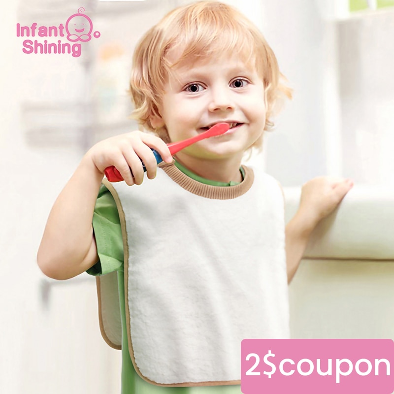 Infant Shining Children Wash Towel Baby Face-Towel Square Bib Adjustable Water-proof Toothbrush Towel Kids Wipes Wash Cloths