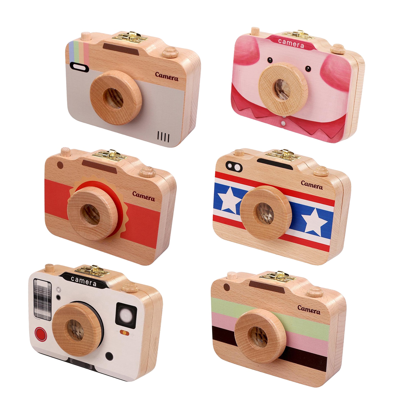 Wooden Baby Tooth Box Milk Teeth Storage Box Lanugo Hair Preservation Case Container