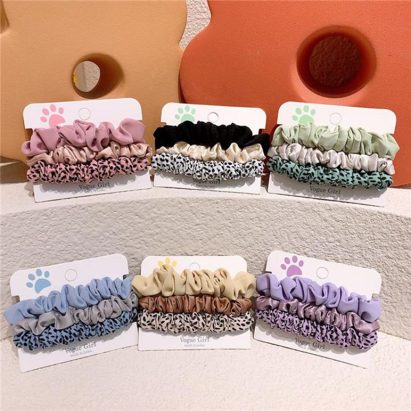 3 Piece Elastic Hair Bands For Girls Hair Accessories Children Ponytails Hair Wear Kids Hair Ring Scrunchies Headwear