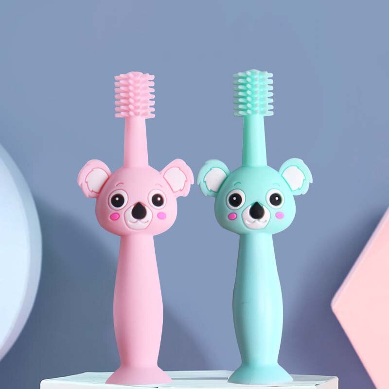 Kids Soft Silicone Training Toothbrush Silicone Koala Teether Baby Care For Teeth Food Grade Teething Brush