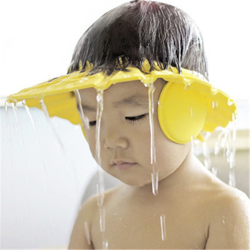 Bear Leader Newborn Baby Shampoo Cap With Ear Protection Infant Adjustable Shampoo Hat Children Haircut Bath Applied Shampoo Cap