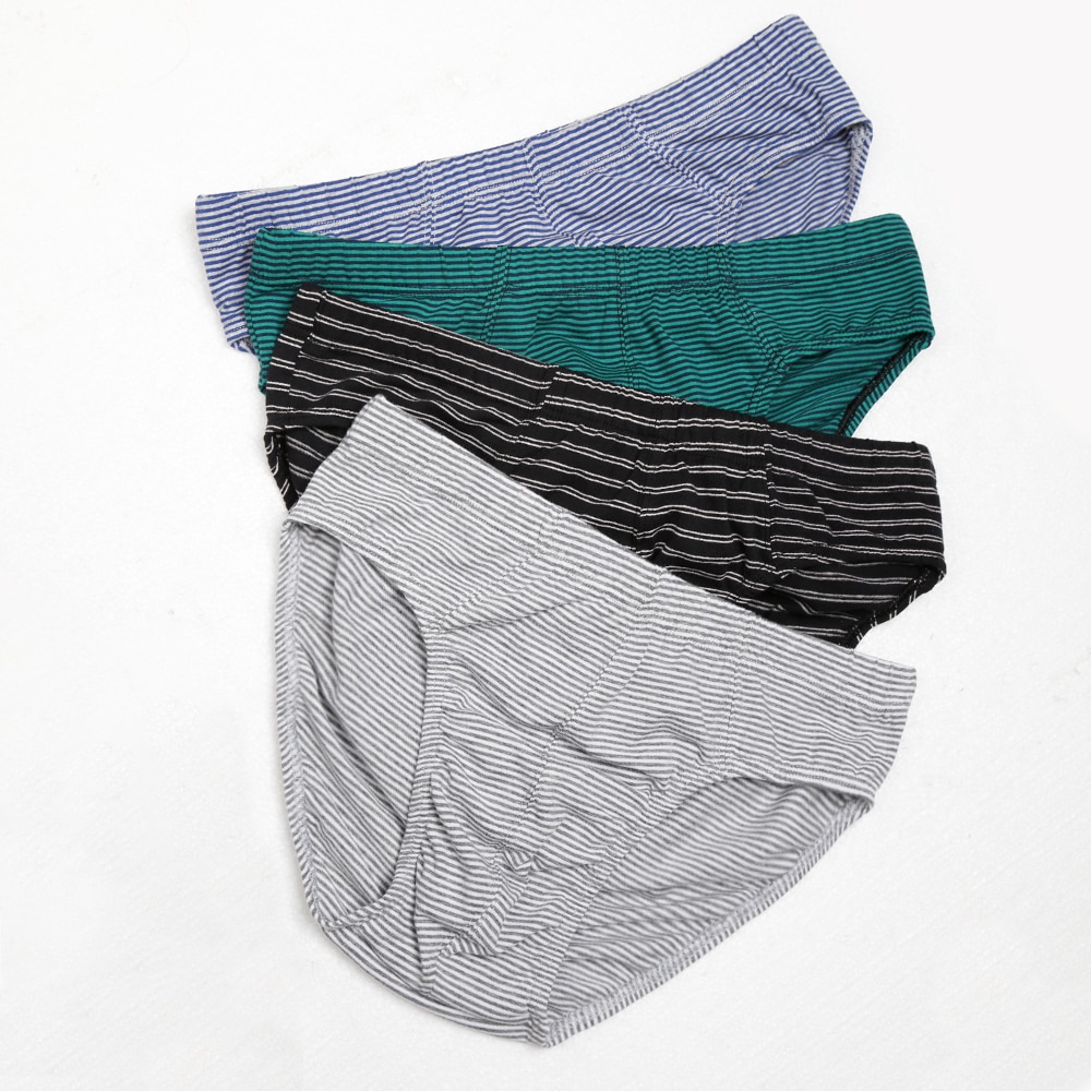 Comsoft 95% Cotton Men's Uderwear Fashion Stripes Briefs Factory Sale Comfortable Panties S-XXL