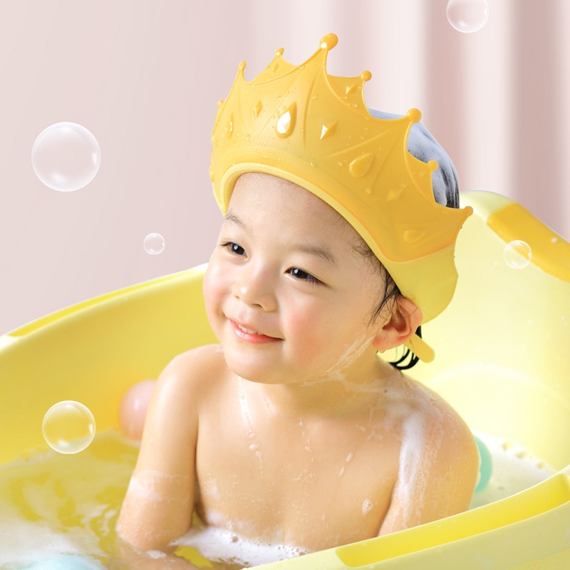 1PCS Safety shampoo shower protection Bonnet Baby hair wash cover Children shower cap Environmental protection (PP+TPE) Eye/ear