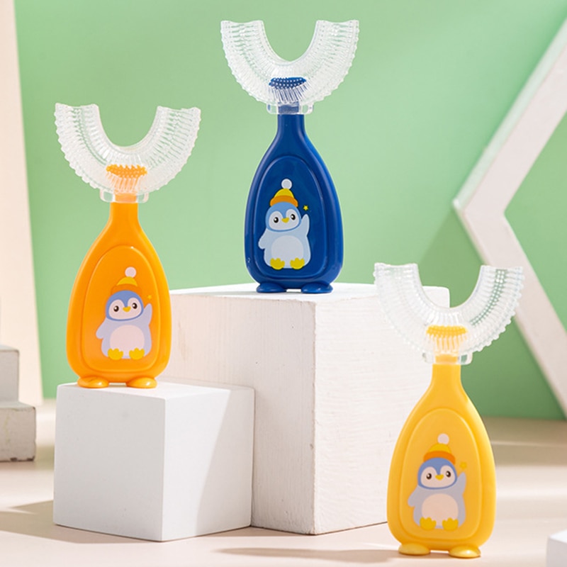 Kids Soft Silicone Training Toothbrush Baby Children Dental Oral Care Tooth Brush Tool Baby Kids U Shape Toothbrushes for Babies