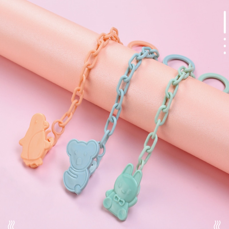 Baby Pacifier Clip Pacifier Chain Cartoon Kids Chain Clip Holders Pacifier Nipple Strap for Infant Kids Baby Gift