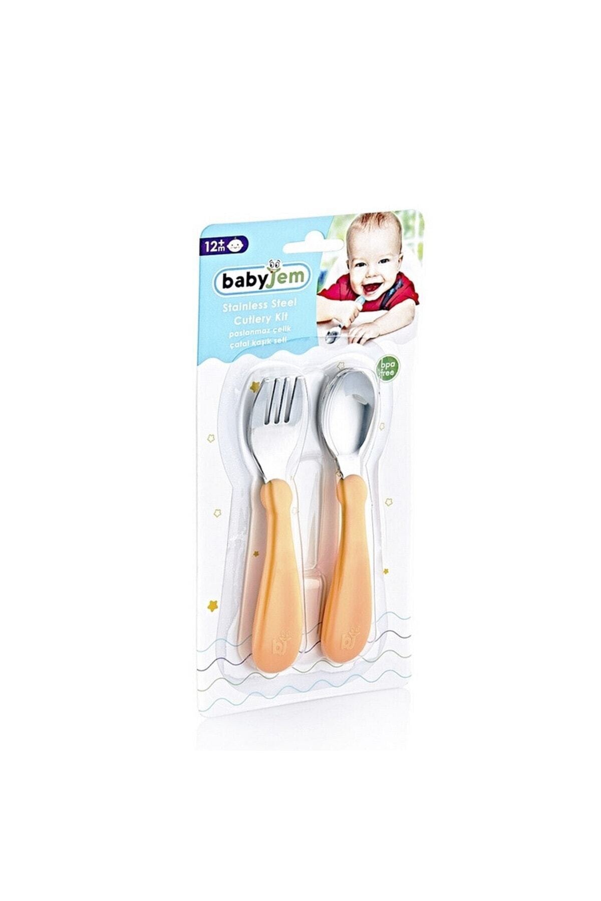 Stainless Steel Fork Spoon Set Salmon