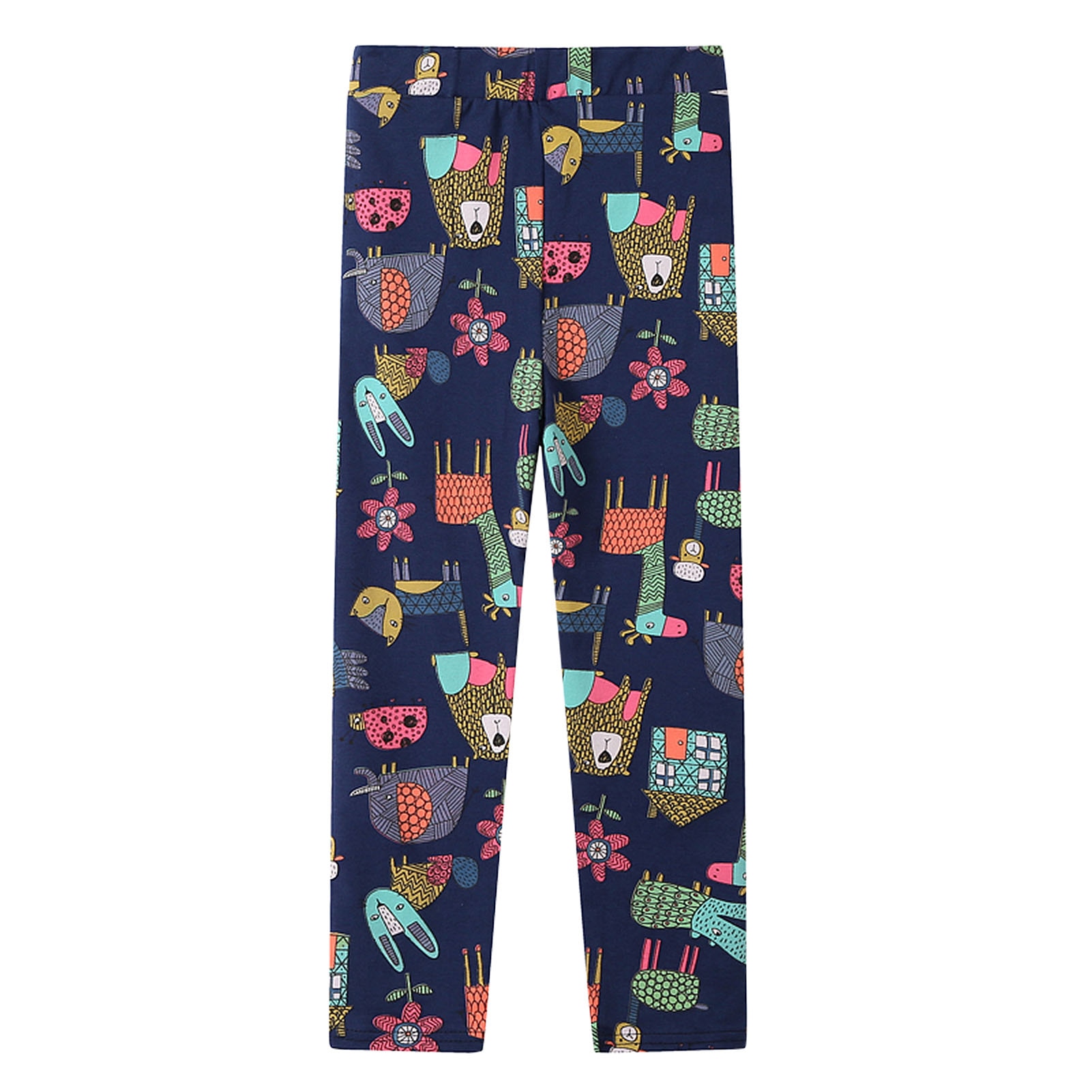Girls Print Leggings Casual Skinny Trousers Cotton Tights Kid Slim Pants Warm Elastic Bottoms Outdoor Pants Autumn Clothes