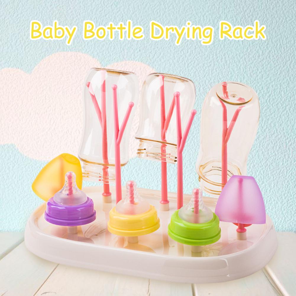 Baby Bottle Drying Rack Easy To Clean Water Protective Drain Rack Bottle Dry Rack Baby Bottle Drainer Storage Racks