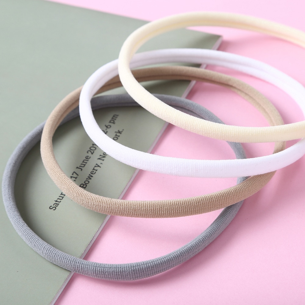 10pcs Skinny Nylon Elastic Stretch Headband Super Soft Thin Bulk Nylon Elastic Baby Headbands Nylon Headbands Soft stretchy