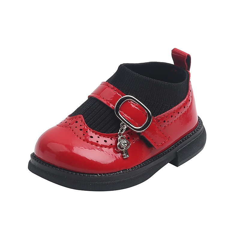 CUZULLAA Autumn Girls Leather Shoes 0-2 Years Baby Girls Princess First Walkers Infant Toddler Soft Sole Baby Casual Shoes 15-19