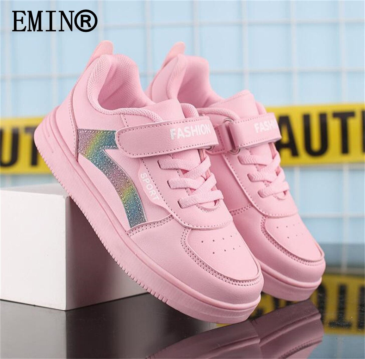 Girls Casual Shoes Autumn And Winter Leather Breathable Student Soft-Soled Sports Shoes