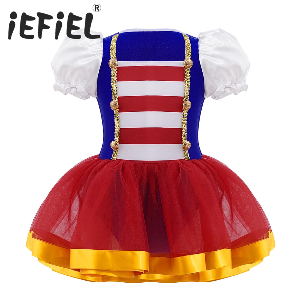 Kids Girls Circus Ringmaster Cosplay Costumes Dress Christmas Halloween Carnival Festival Rave Outfit for Themed Party Roleplay