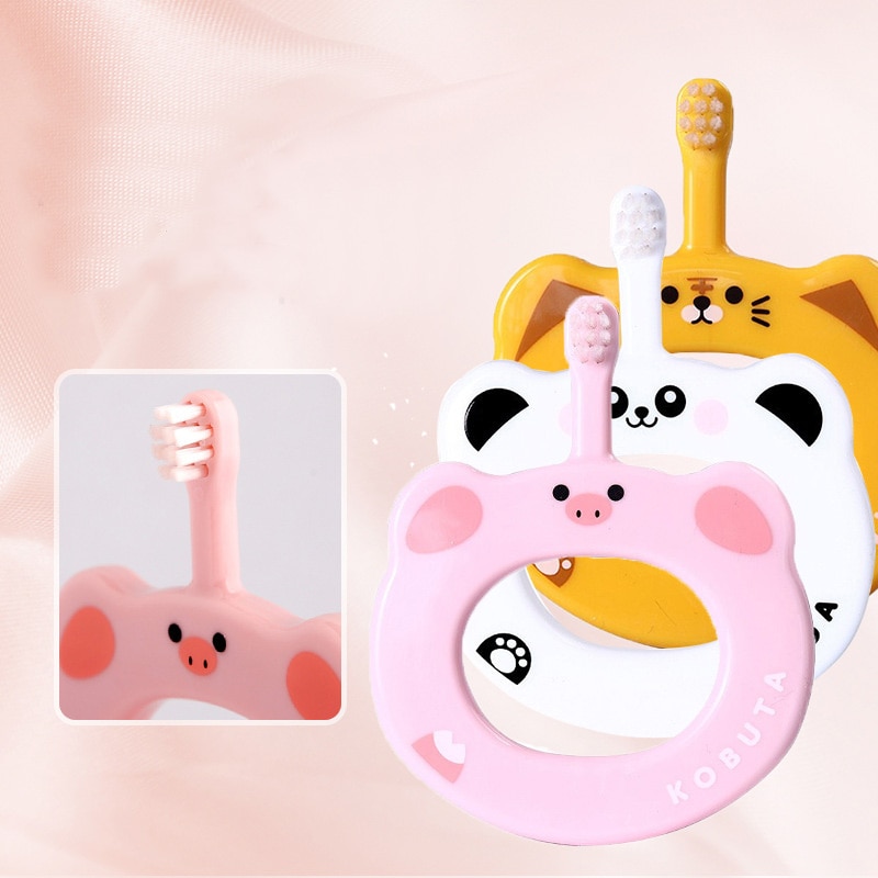Baby Training Milk Toothbrush Cute Cartoon Animals Kids Boys Girls Soft Silicone Chewing Teeth Care Teether Accessories