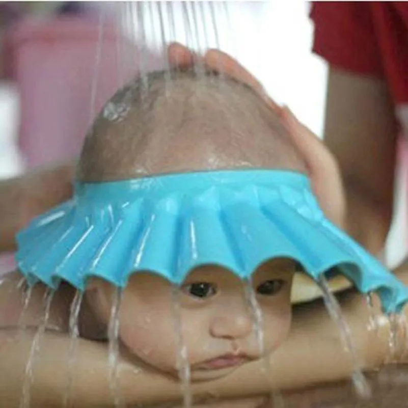 Baby Children Kids Safe Shampoo Bathing Shower Cap Baby Shower Protect Eye Water-proof Splashguard Hair Wash Shield For Infant
