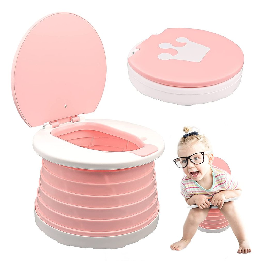 New WC Baby Toilet Portable Travel Children's Folding Toilets Car Crown Potty Child Pot Training Kids Toilet Seat Children&
