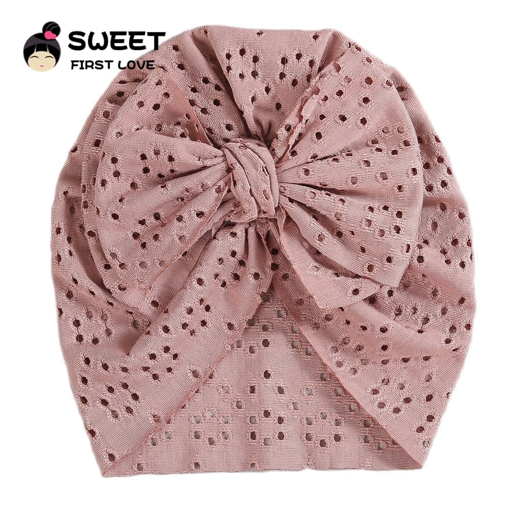 Baby Turban For Baby Girl Headband Soft Bowknot Newborn Elastic Head Wrap Breathable Children Toddler Hat Caps Kids Headwear
