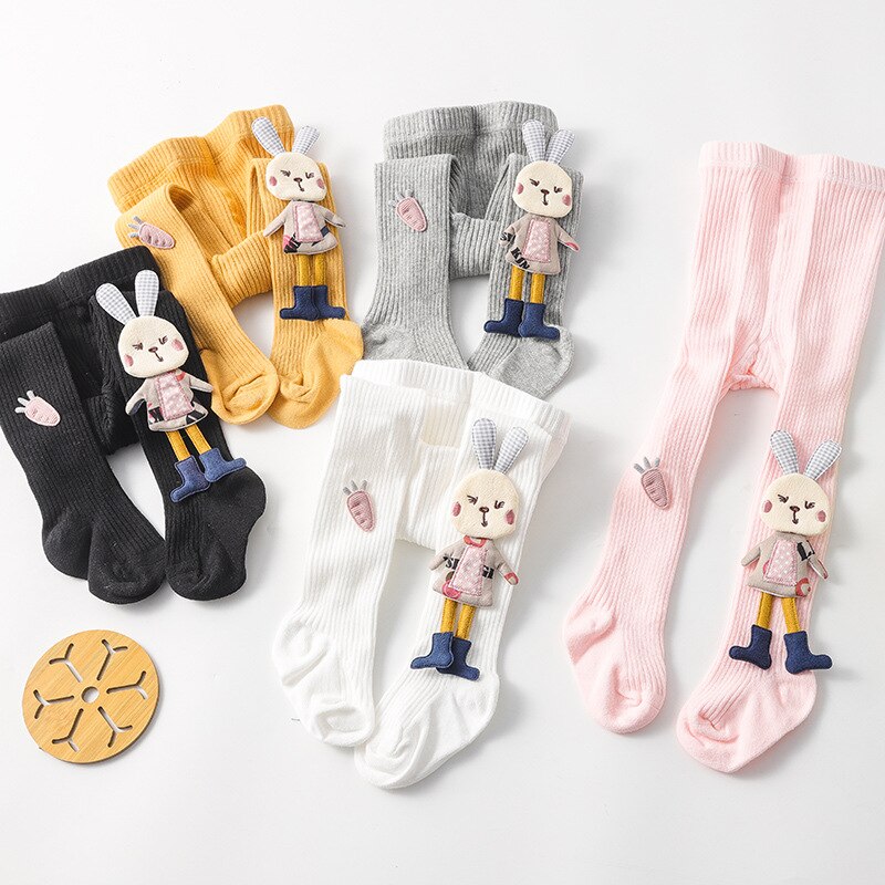 Cotton Kids Tights For Girls Spring Autumn Newborn Toddler Baby Tights Cute Cartoon Children Pantyhose Infant Girls Tights 0-4 Y