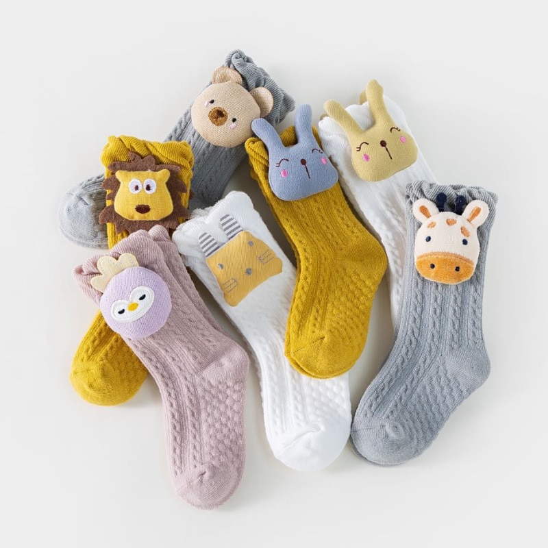 Baby Boy Socks Spring Autumn Baby Socks Cartoon Combed Cotton Loose Mouth Newborn Socks Girl Socks Baby Accessories