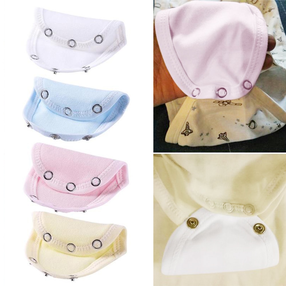 4Pcs/Set Cute Baby Romper Lengthen Jumpsuit Diaper Extension Super Soft Bodysuit Extender