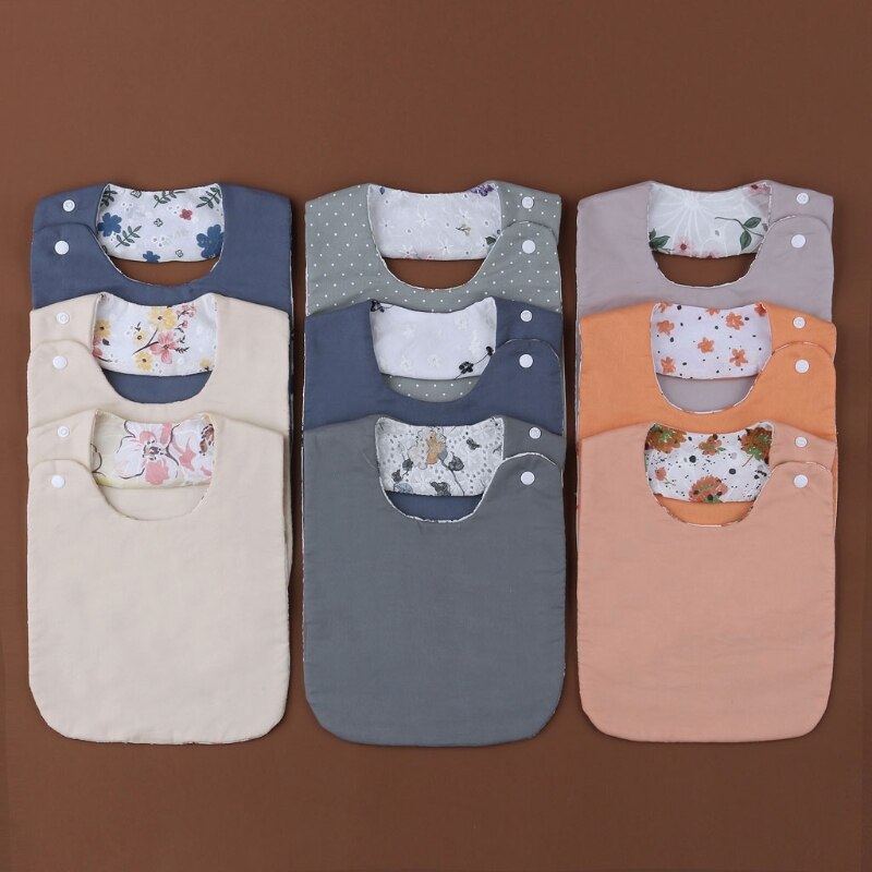 1 Pc Newborn Baby Boys Girls Waterproof Cute Embroidery Flowers Saliva Towel Kids Toddler Feeding Burp Cloth Cotton Bib Scarf