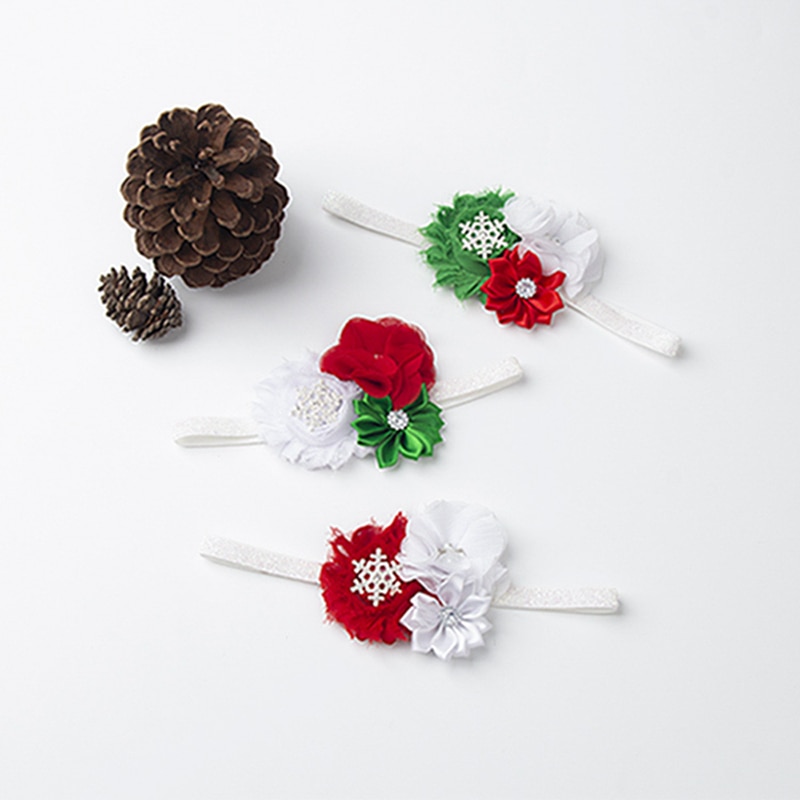 1 PCS Cute Handmade Polygonal Flowers Infant Hairband Fashion Rhinestone Floral Elastic Headband Baby Headwear Hair Accessories