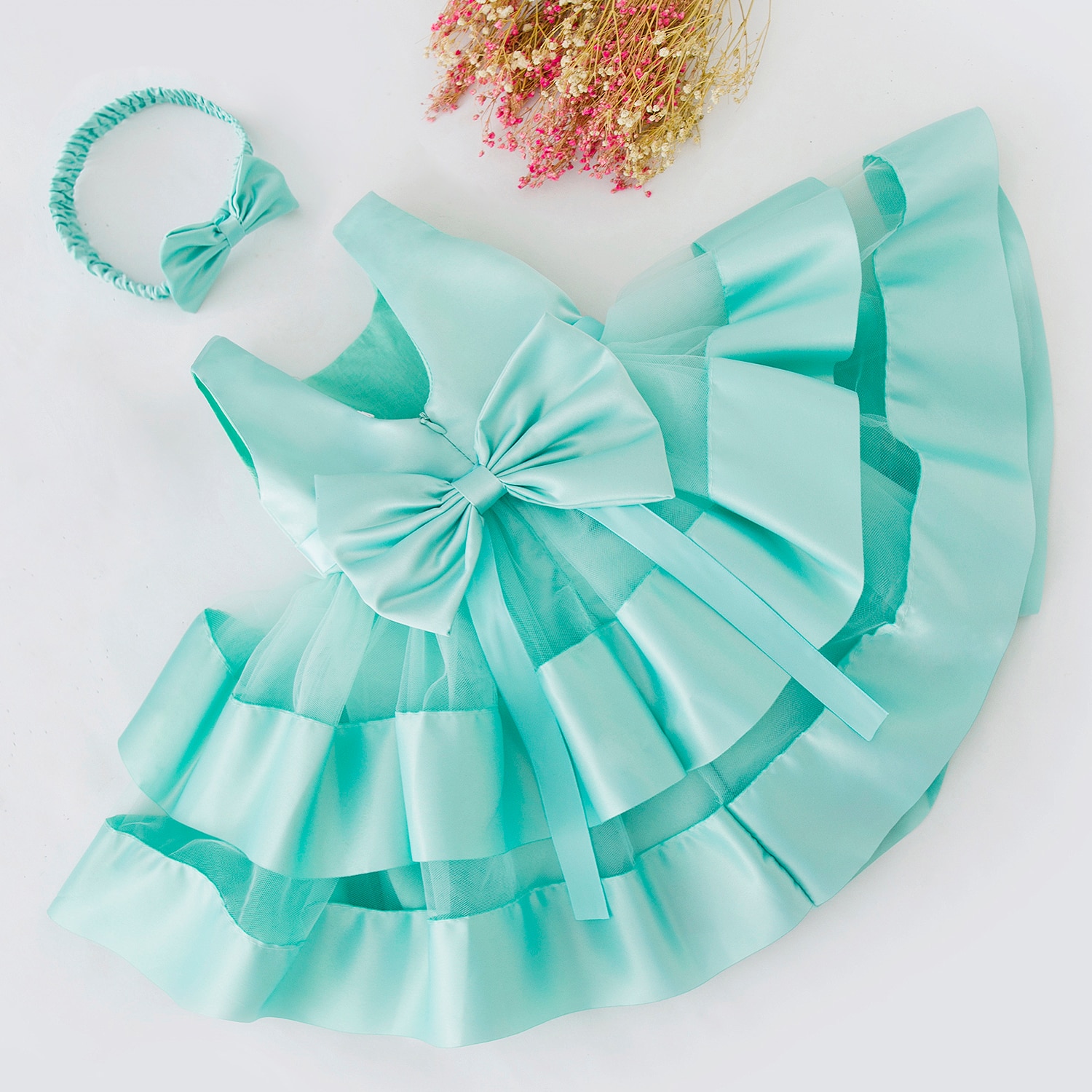 LZH Girl Formal Dress Toddler Pageant Birthday Party Dress For Kids Ruffle Princess Christmas Dress Flower Girls Wedding Gown
