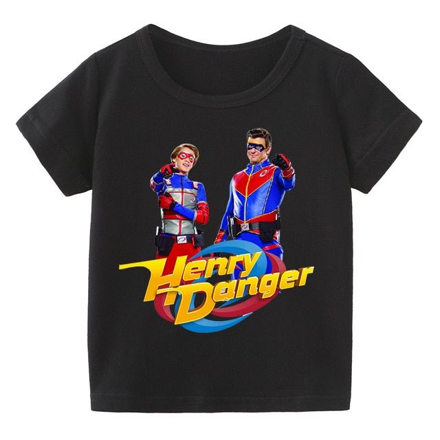 2022 Summer Cotton Henry Danger cotton T-shirt For Girls Kid Boys clothing Unisex Short Sleev