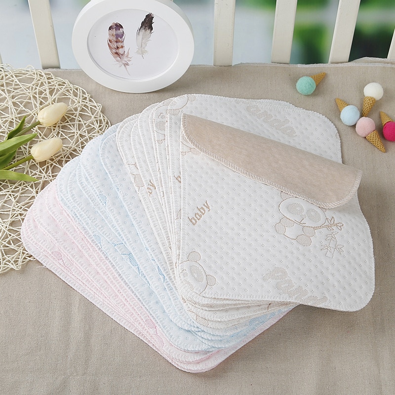 Baby Changing Pads Cotton Soft Breatheable Washable Diapers Double-Sided Baby Changing Pad Newborn Diaper Strong Water Absorptio
