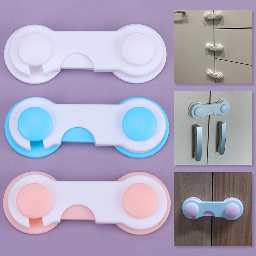 5PCS/Lot Children Security Protector Multi-function Baby Safety Lock Cupboard Cabinet Door Drawer Safety Locks Baby Care