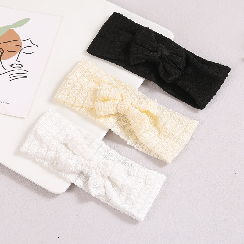 Hair Bows Girl Headband Baby Headbands Turban For Kids Elastic Bands Cute Headwraps Newborn Plaid Hairbands Wedding Accessories