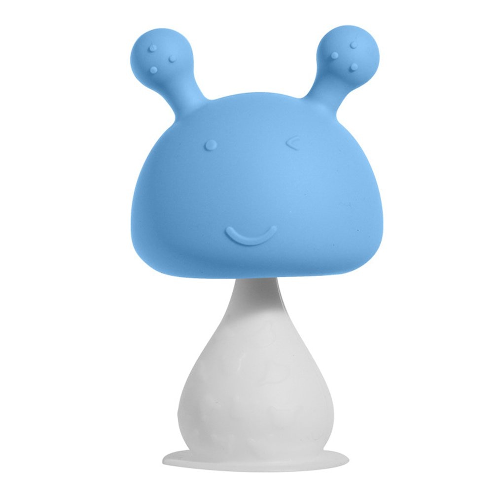 Soothing Teether Infant Pacifiers Mimi Mushroom Shape Teether Toy Soft Rubber Teether For Breast Feeding